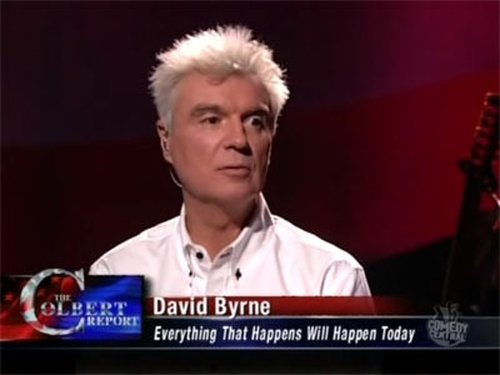 Escena del episodio 29 de la temporada 5 de la serie The Colbert Report