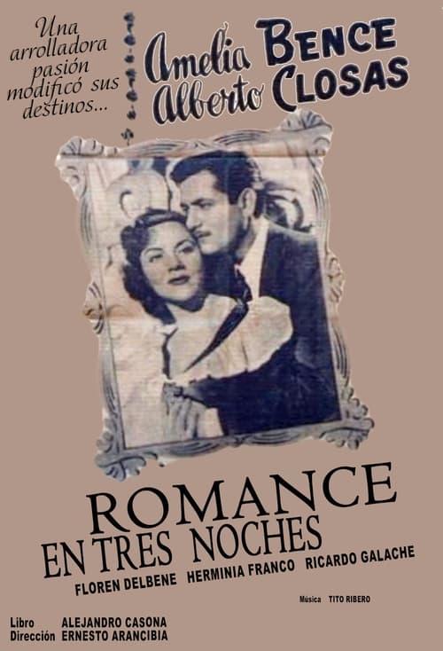 Romance en tres noches (1950) poster