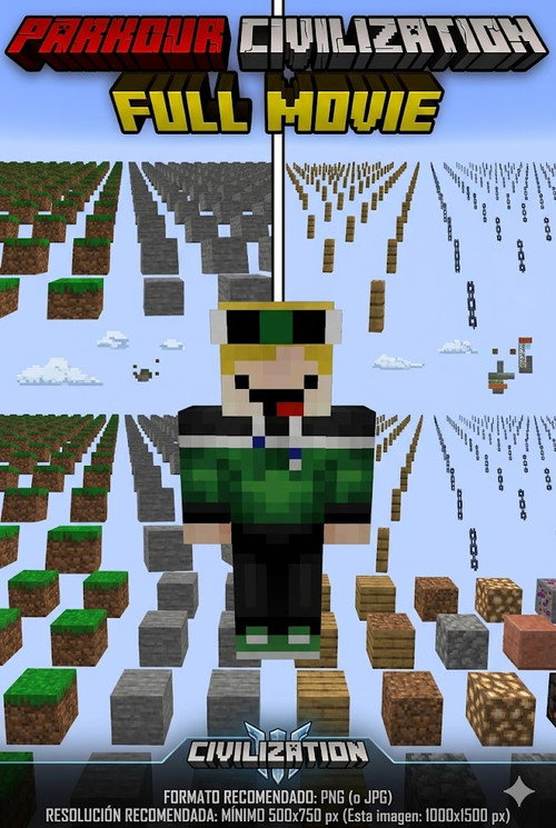 Minecraft but I survive in PARKOUR CIVILIZATION (FULL MOVIE)
