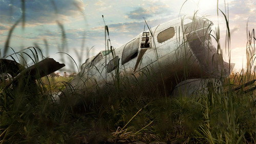 Swamp Ghost: WWII Plane Rescue Backdrop Blur