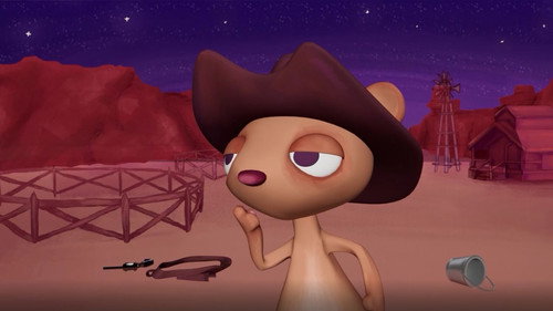 The Adventures of Slinger the Cowboy Rat Backdrop Blur