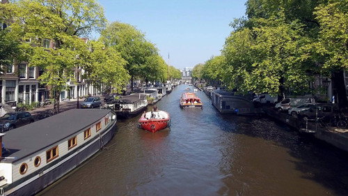 Les canaux d’Amsterdam Backdrop Blur