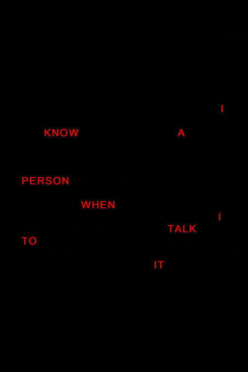 I Know A Person When I Talk To It