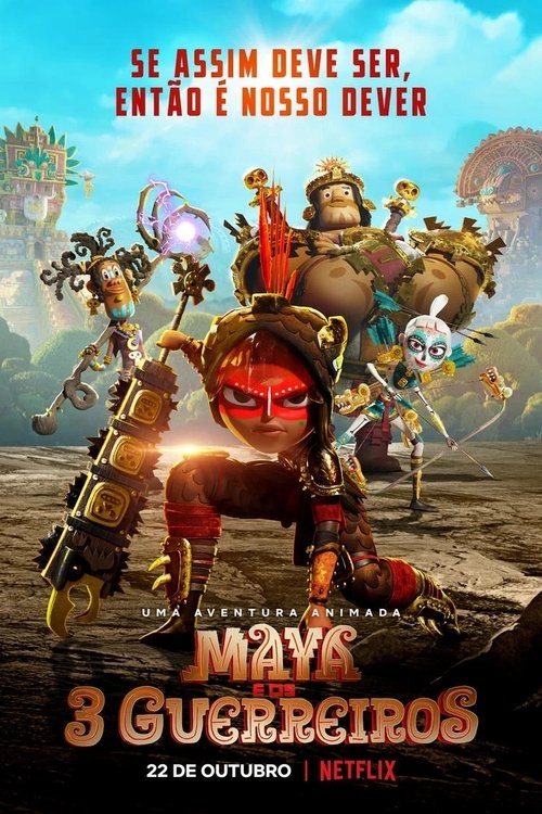 Poster da série Maya e os 3 Guerreiros