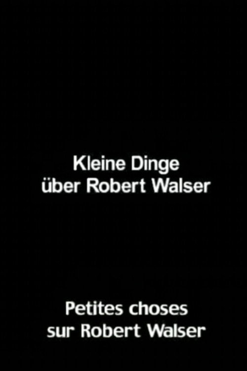 Kleine Dinge über Robert Walser