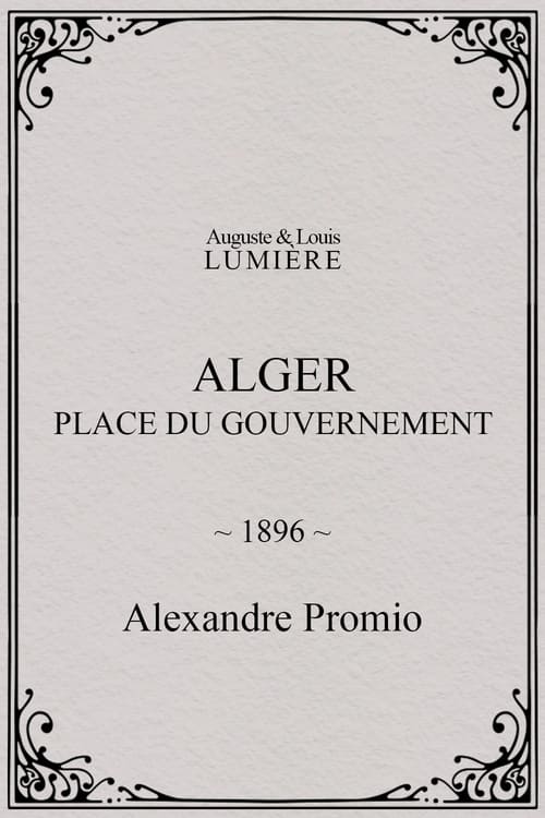 Poster Alger : place du gouvernement 1896