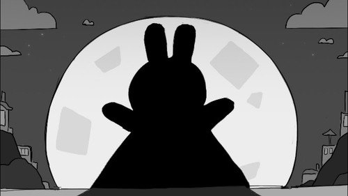 Moon Bunny Backdrop Blur