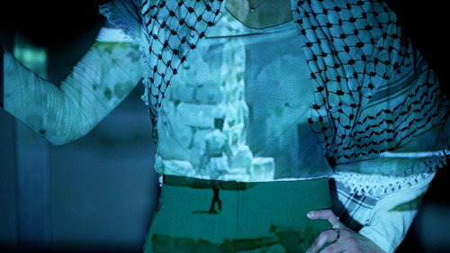 Dancing Palestine Backdrop Blur