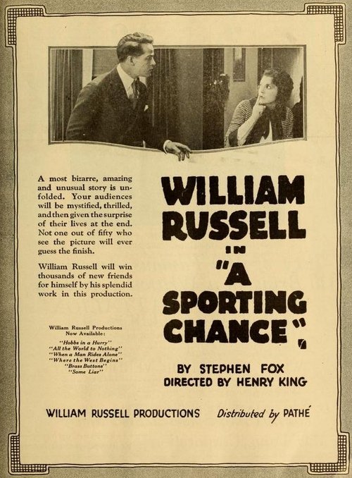 A Sporting Chance movie poster player