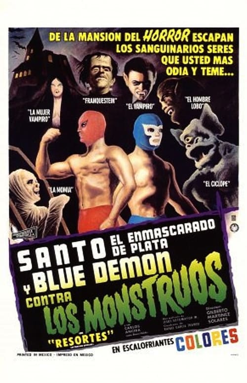 Santo el enmascarado de plata y Blue Demon contra los monstruos 1970
