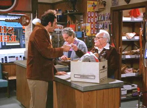 Seinfeld S06E08 — The Mom & Pop Store episode still
