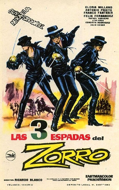 Le tre spade di Zorro movie poster player