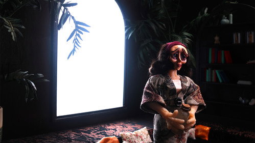 Backdrop for Her Worm