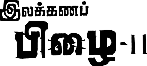 இலக்கணப் பிழை - II