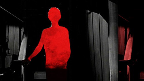 Enchanted Moon Red Snake Silver Tray Backdrop Blur
