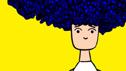Imagine uma menina com cabelos de Brasil Backdrop Blur