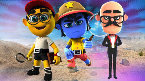 Azzu & Gazzu: International Super Detectives Backdrop Blur