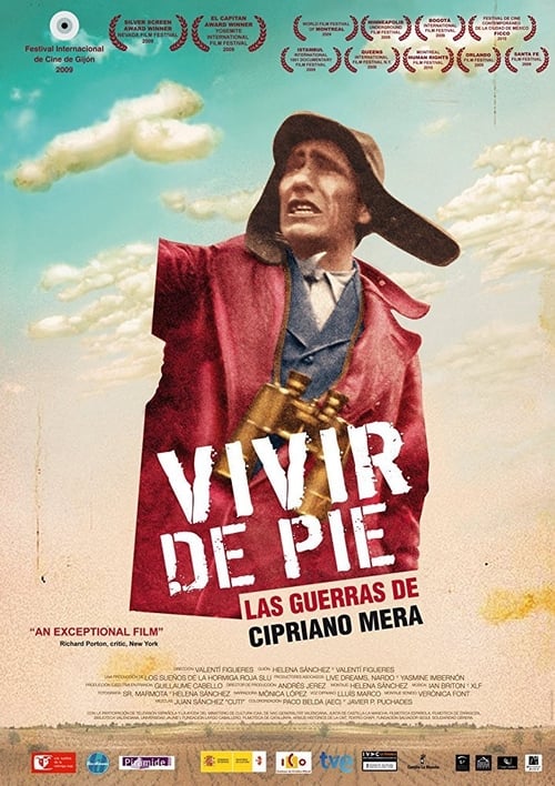 Poster Vivir de pie. Las guerras de Cipriano Mera 2009