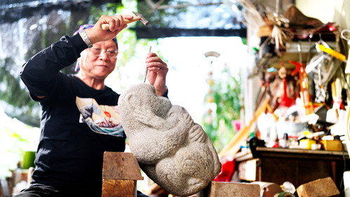 Still, the Stone Monkeys of Chiayi Backdrop Blur
