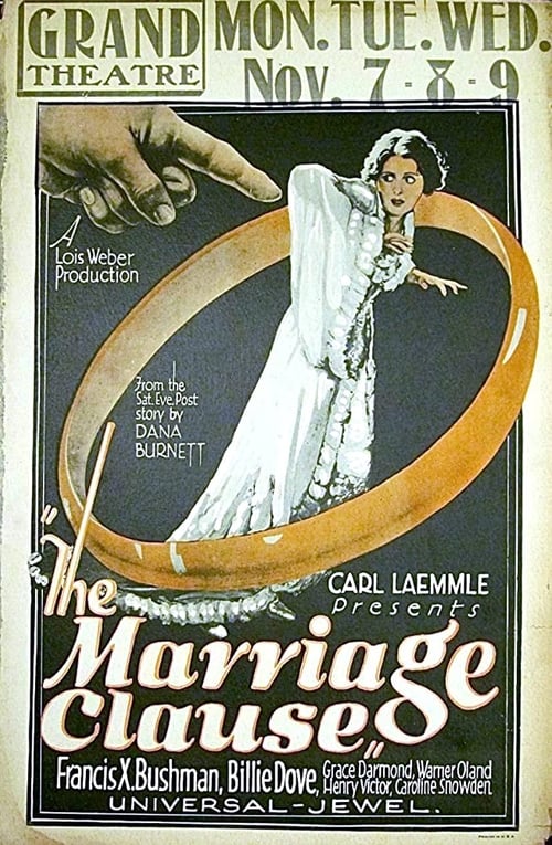 Poster The Marriage Clause 1926