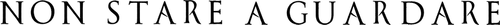 Non stare a guardare official logo