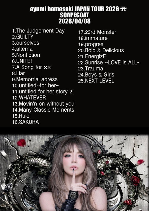 ayumi hamasaki JAPAN TOUR 2026 A -Scapegoat-