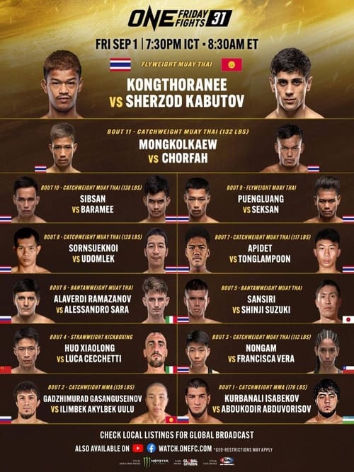 ONE Friday Fights 31: Kongthoranee vs. Kabutov