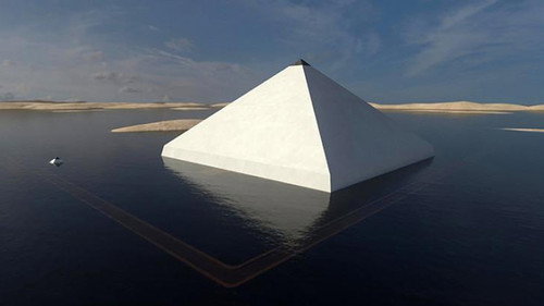 Egypt floating pyramid
