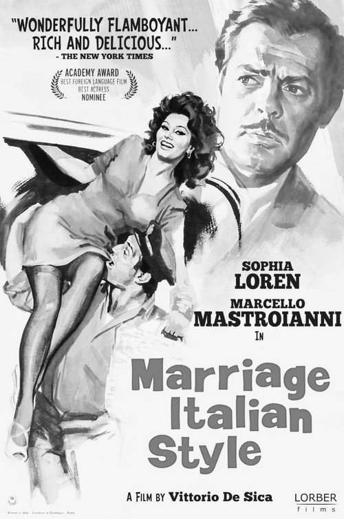 Póster oficial de Marriage Italian Style (1964) - Drama