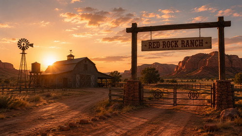 Red Rock Ranch Backdrop Blur