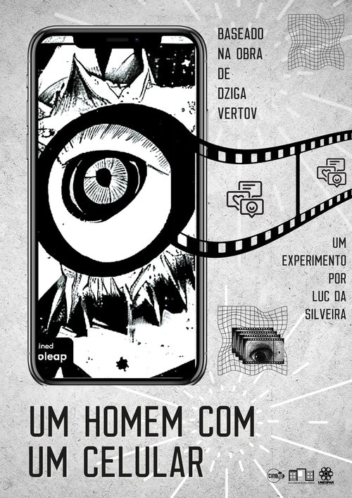 Man with a cellphone camera poster