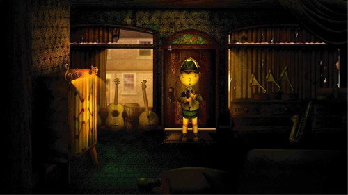 A Curious Music Box Backdrop Blur