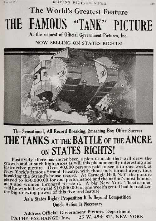 The Battle of the Ancre and Advance of the Tanks poster