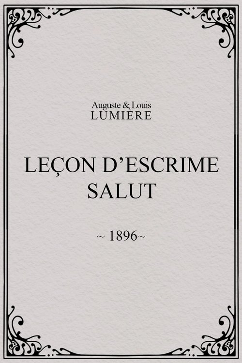 Leçon d’escrime : salut