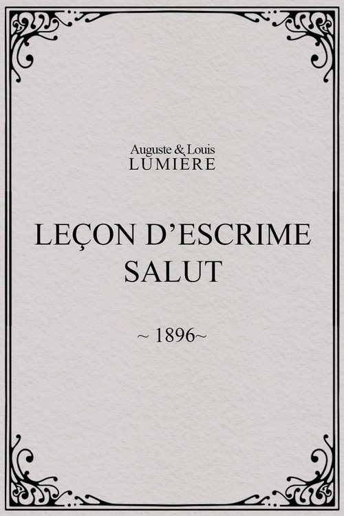 Leçon d’escrime : salut