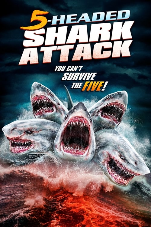 5 Headed Shark Attack Poster