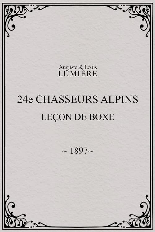 Poster 24ème chasseurs alpins : leçon de boxe 1897