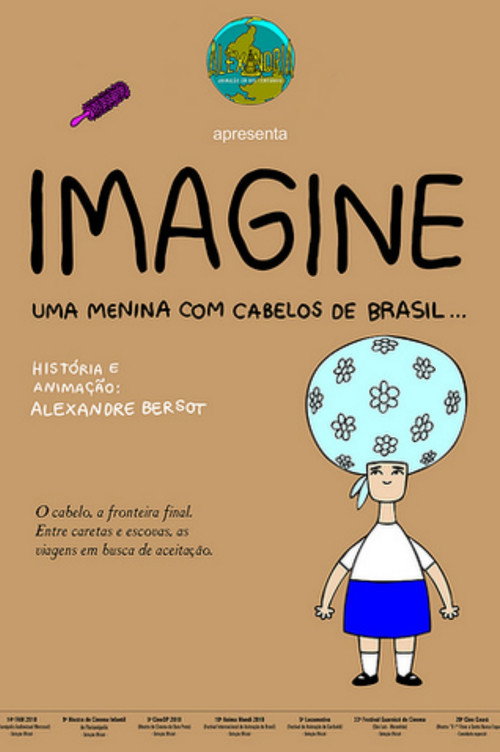 Imagine uma menina com cabelos de Brasil