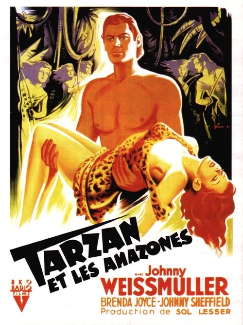 Tarzan et les Amazones movie poster player