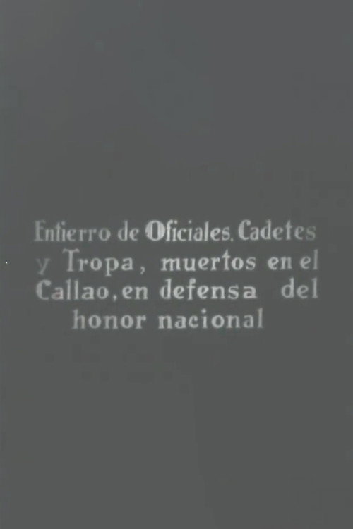 Entierro de oficiales : cadetes y tropa, muertos en el Callao, en defensa del honor nacional