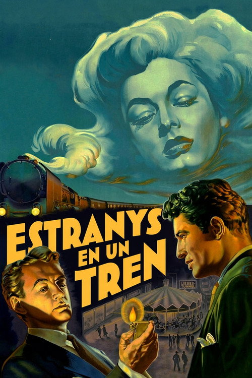 Cartell: Estranys en un tren