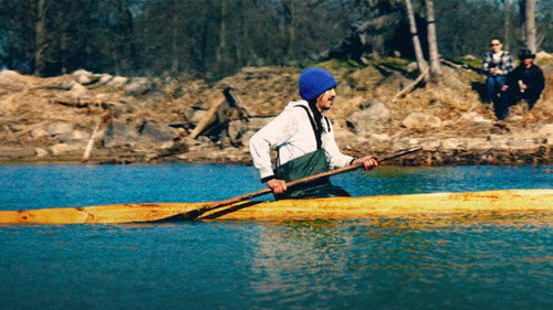 Canoe Carry Me Home Backdrop Blur