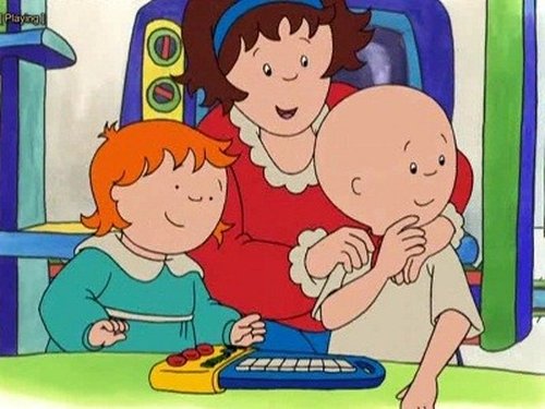 Caillou surveille sa petite soeur