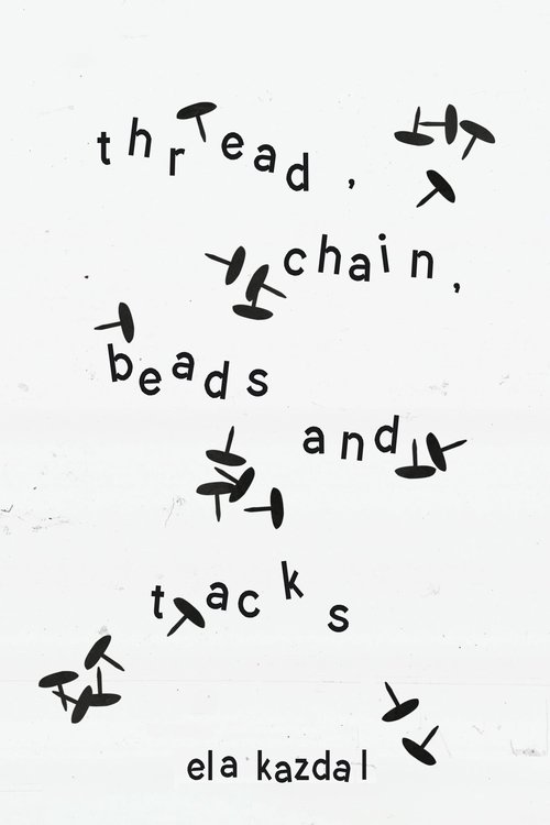 thread, chain, beads, and tacks
