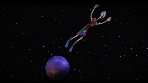 The Woman Who Hopped From Planet to Planet Backdrop Blur