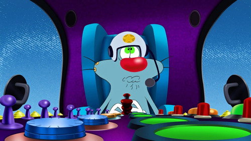 Escena del episodio 17 de la temporada 4 de Oggy et les Cafards