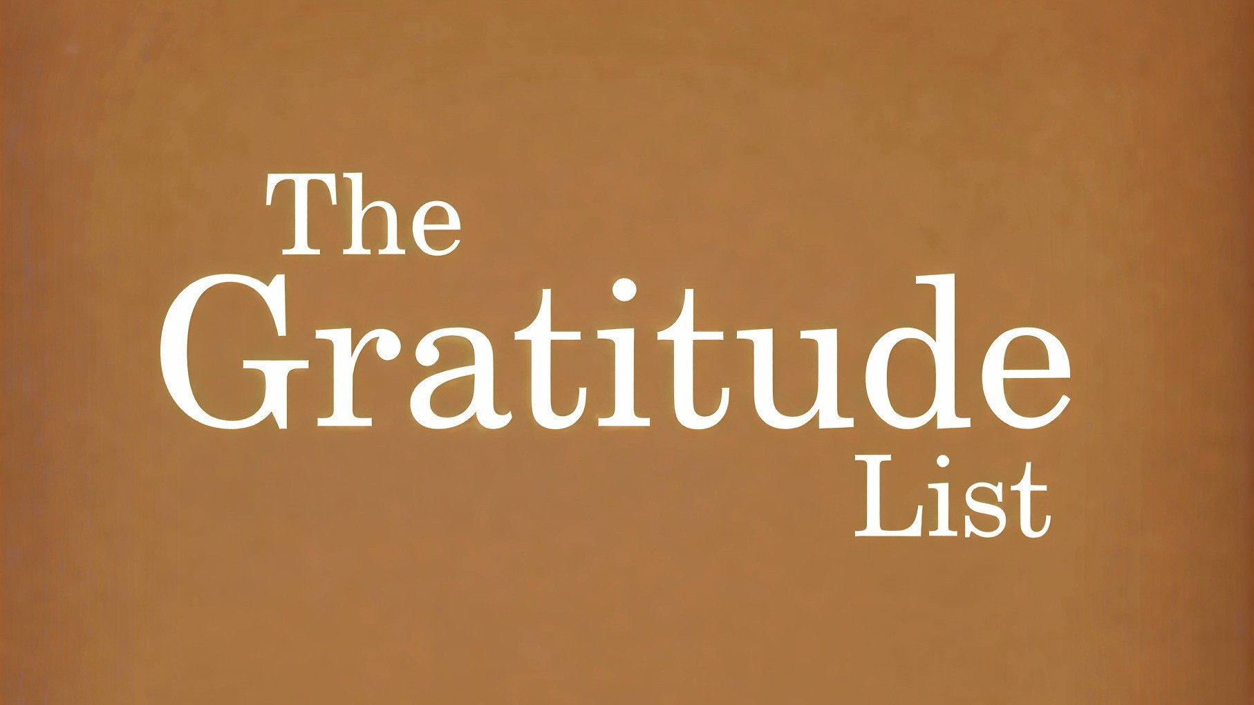 The Gratitude List's poster