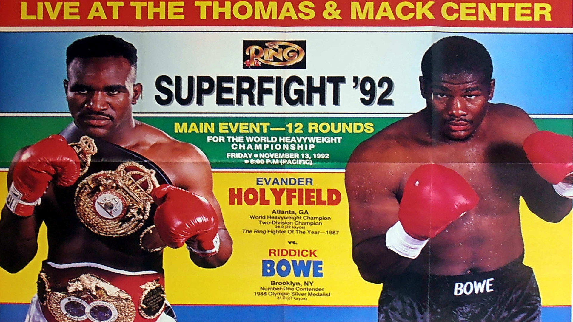 Evander Holyfield vs Riddick Bowe I's poster
