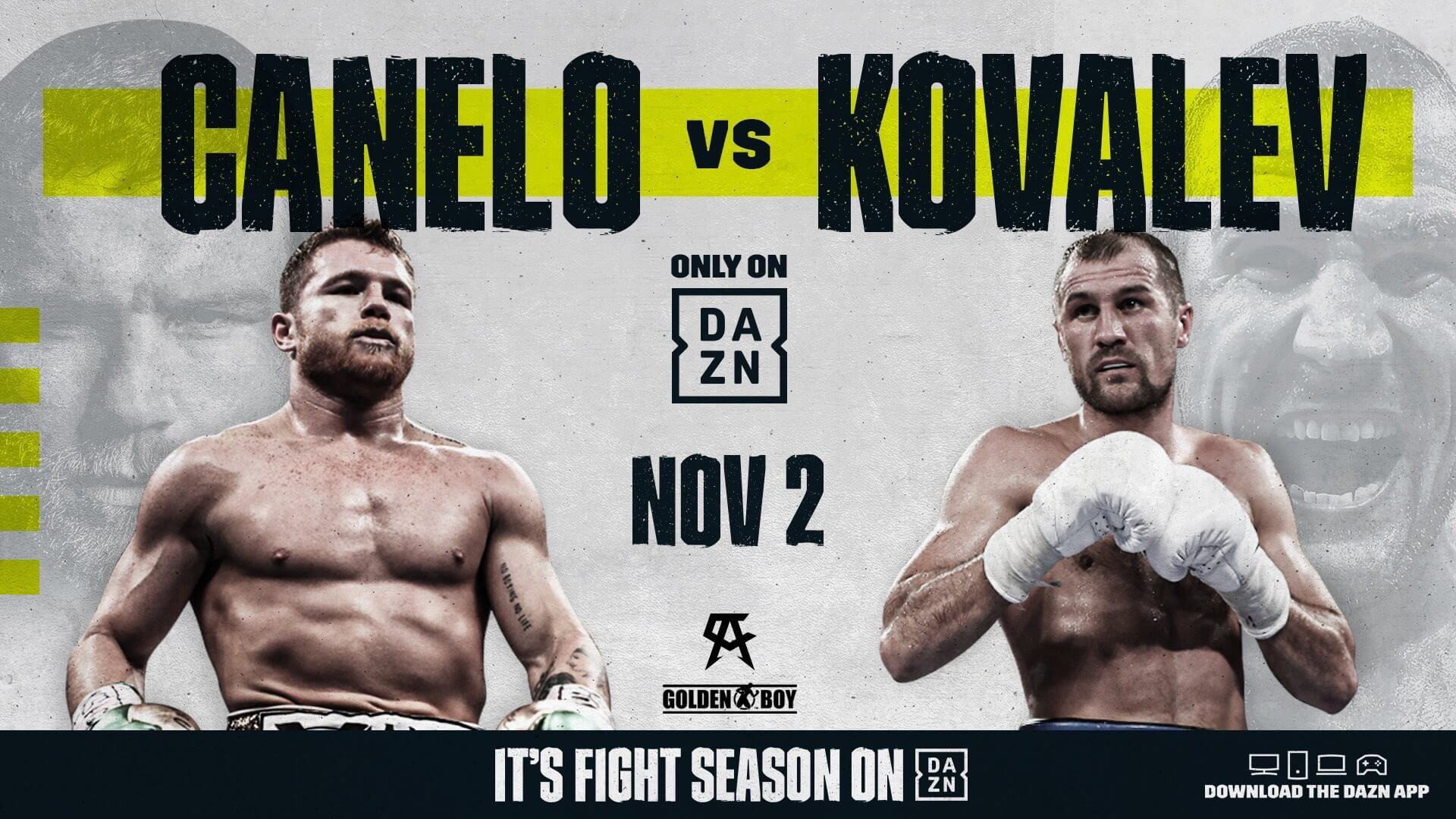 Canelo Alvarez vs. Sergey Kovalev's poster