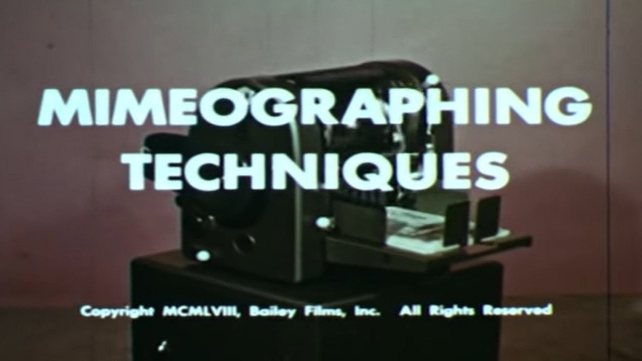 Mimeographing Techniques's poster